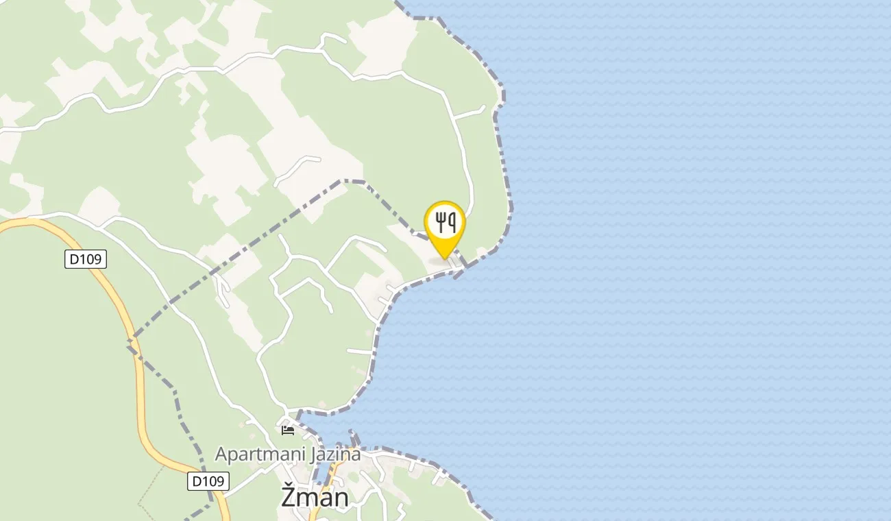 Map — Villa Nai 3.3, restoran Grotta 11000