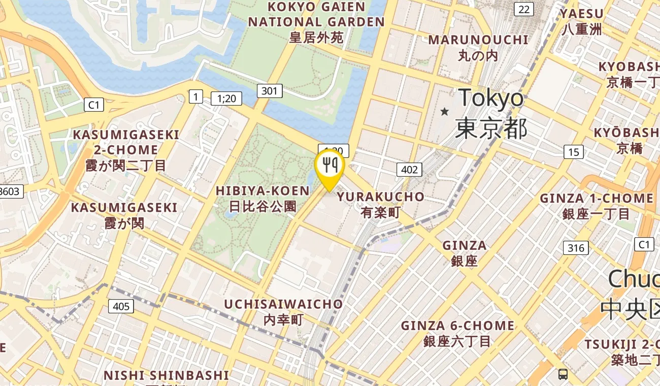 Map — Nihonryori Ryugin