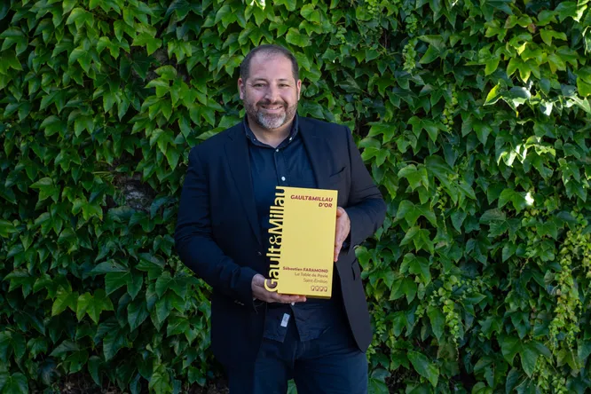 Sébastien Faramond, recipient of the Gault&Millau Gold Award for the Nouvelle-Aquitaine region