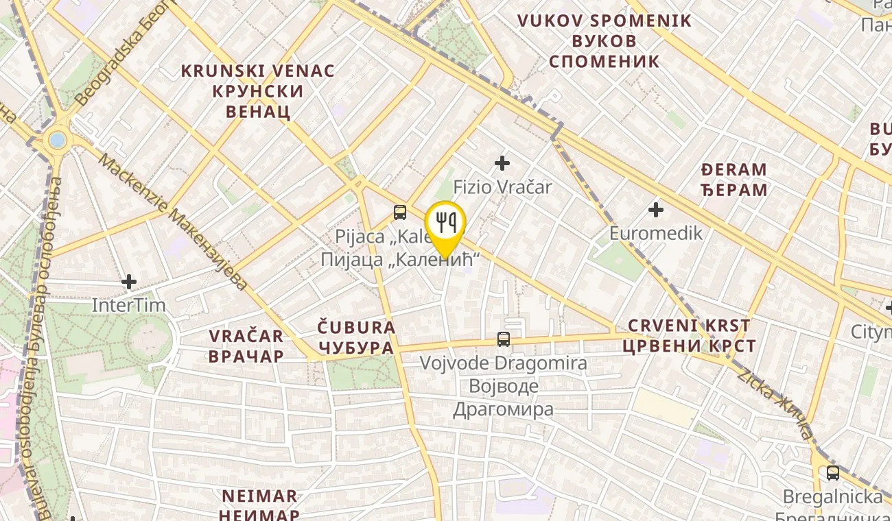 Mapa — RESTORAN FARO BEOGRAD