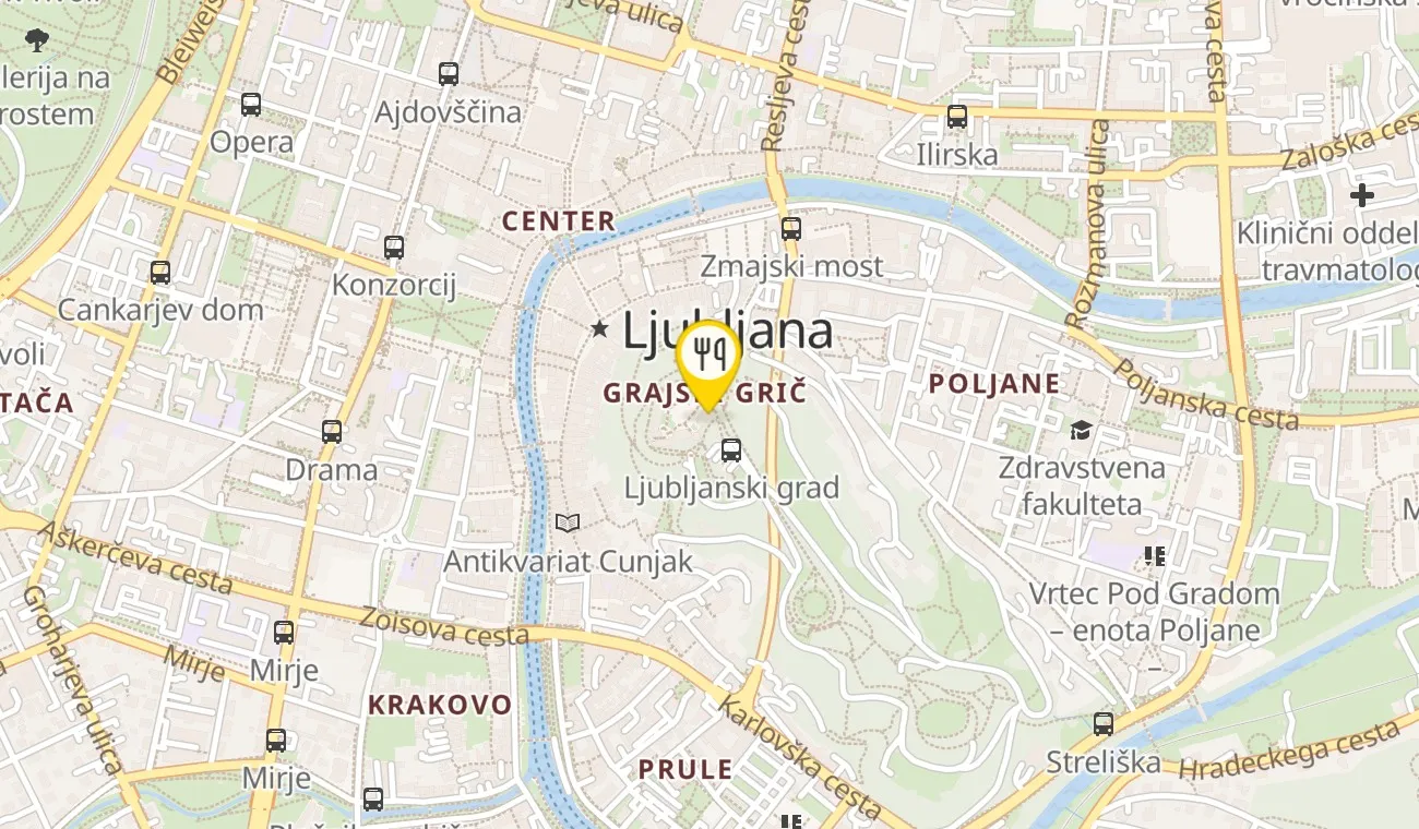 Zemljevid — Gostilna na Gradu