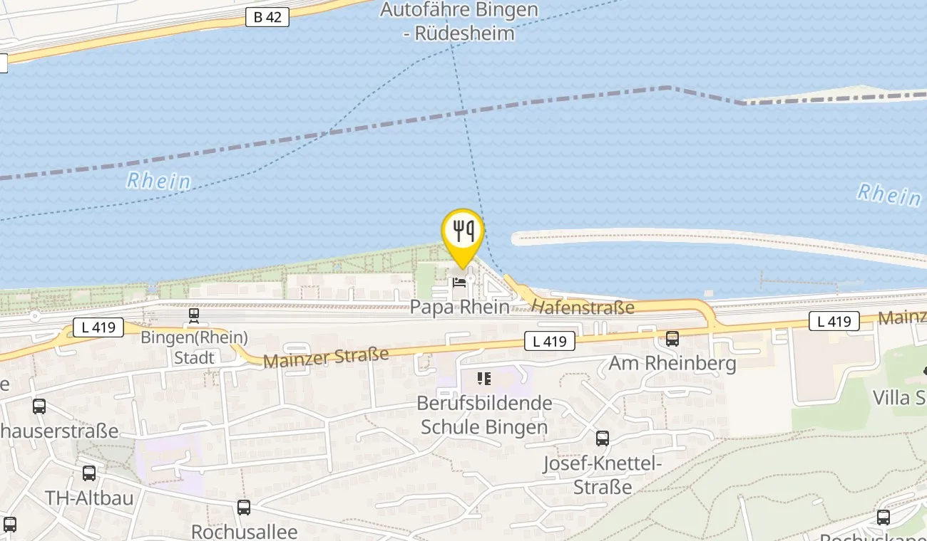 Map — Bootshaus Papa Rhein Hotel