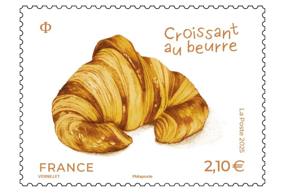 Timbre Croissant Au Beurre © Frédérique Vernillet D'après Photo Equitable Chel Mise En Page Ségolène Carron