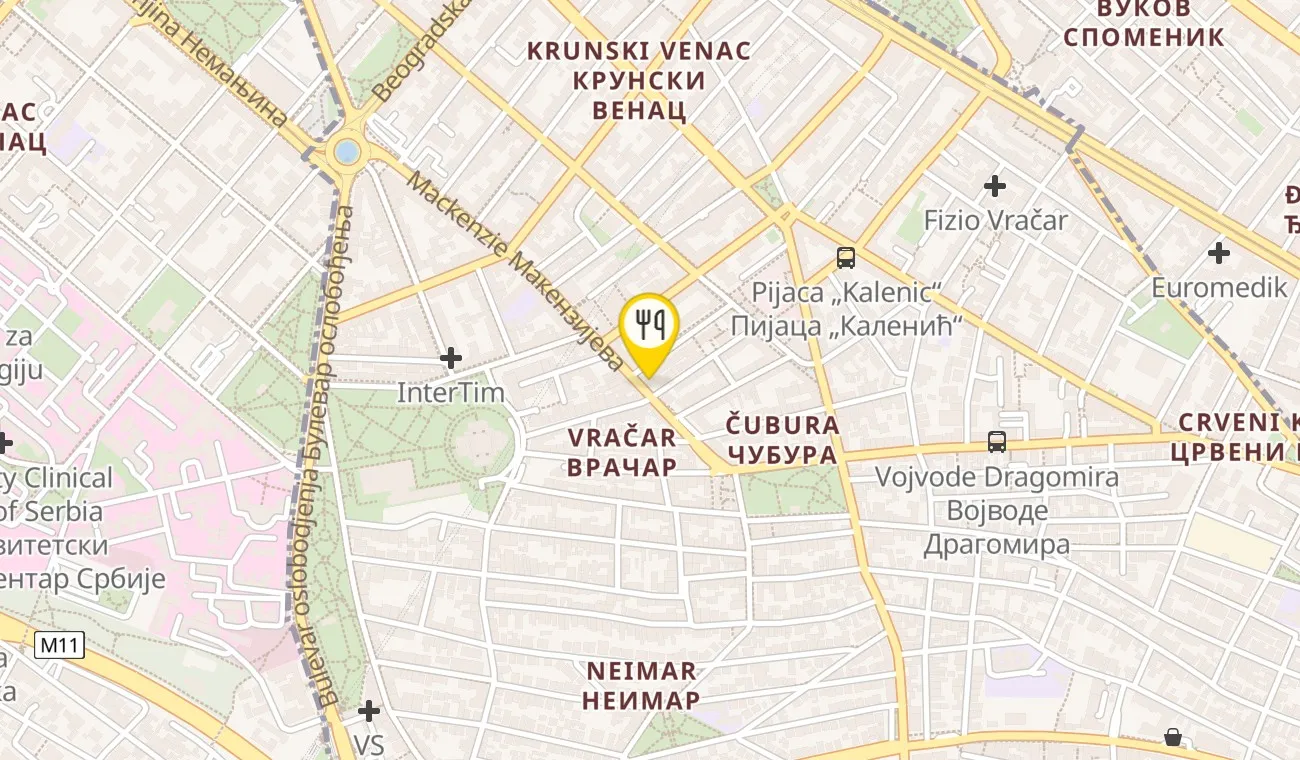 Mapa — BISTRO TRANDAFILOVIĆ
