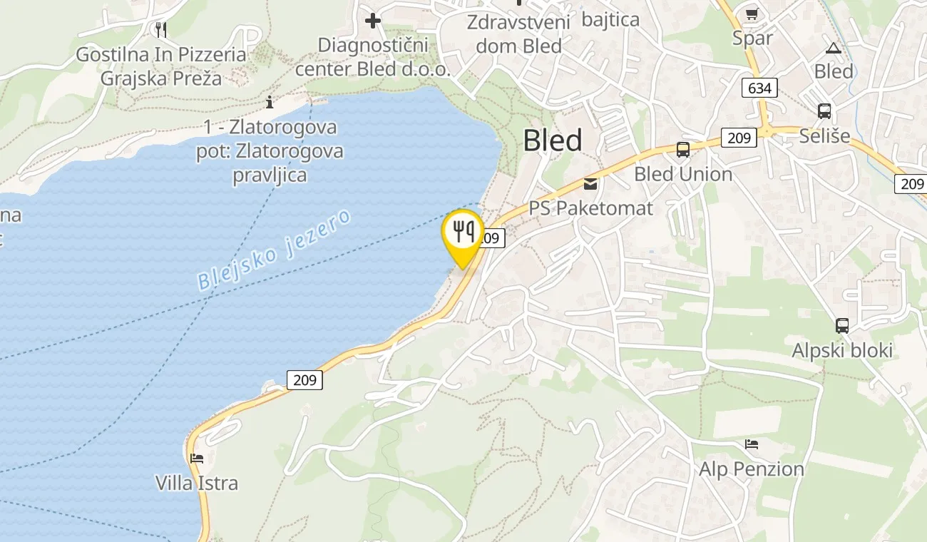 Zemljevid — Restavracija Julijana