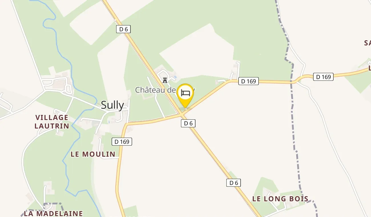 Map — Château de Sully