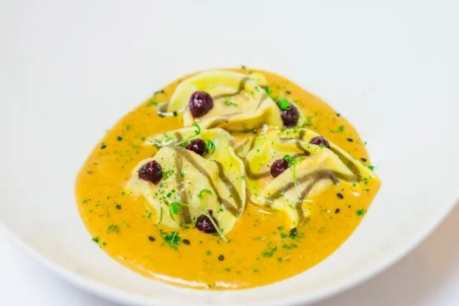Romain Bersan's rabbit confit ravioli