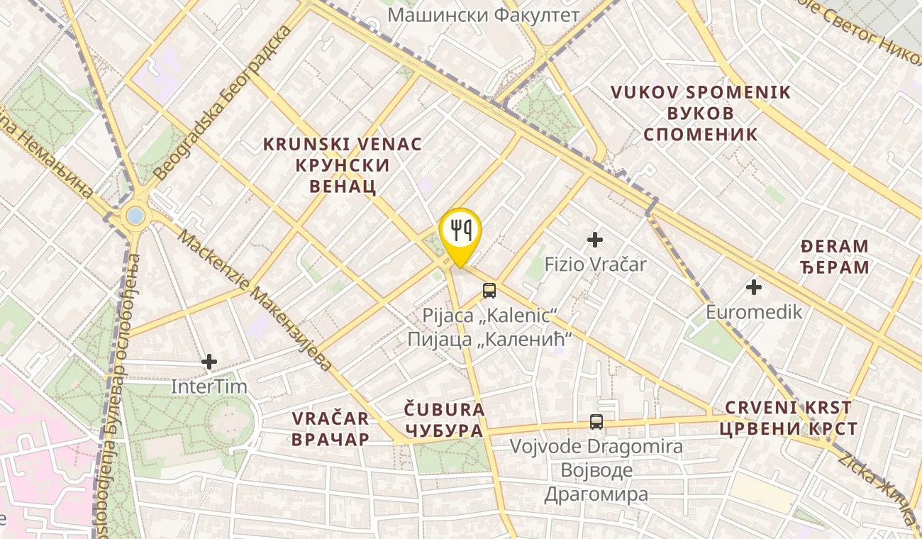 Mapa — KAFANA KALENIĆ