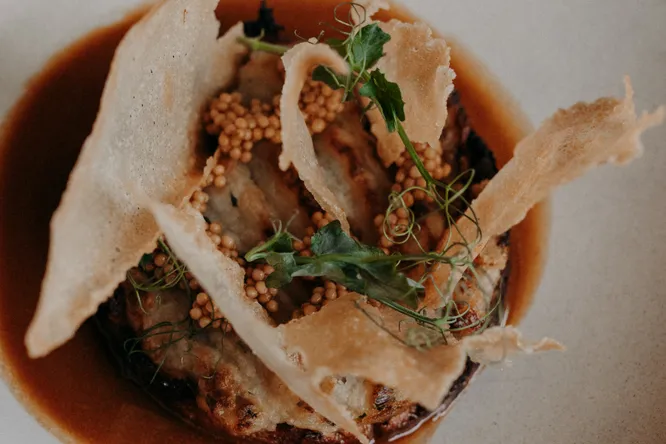 Pork parmentier with black miso