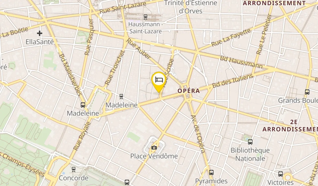 Map — Sofitel Le Scribe Paris Opéra