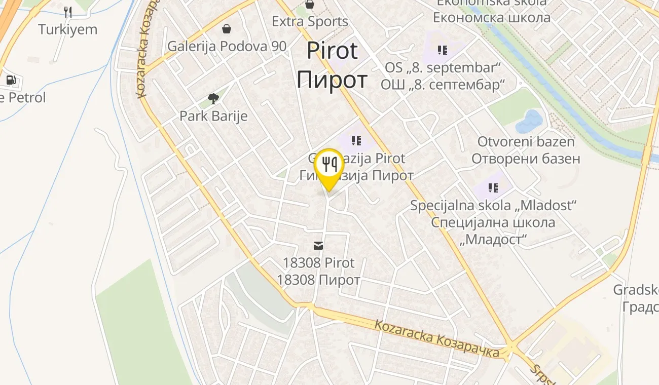 Mapa — KAFANA DUKAT