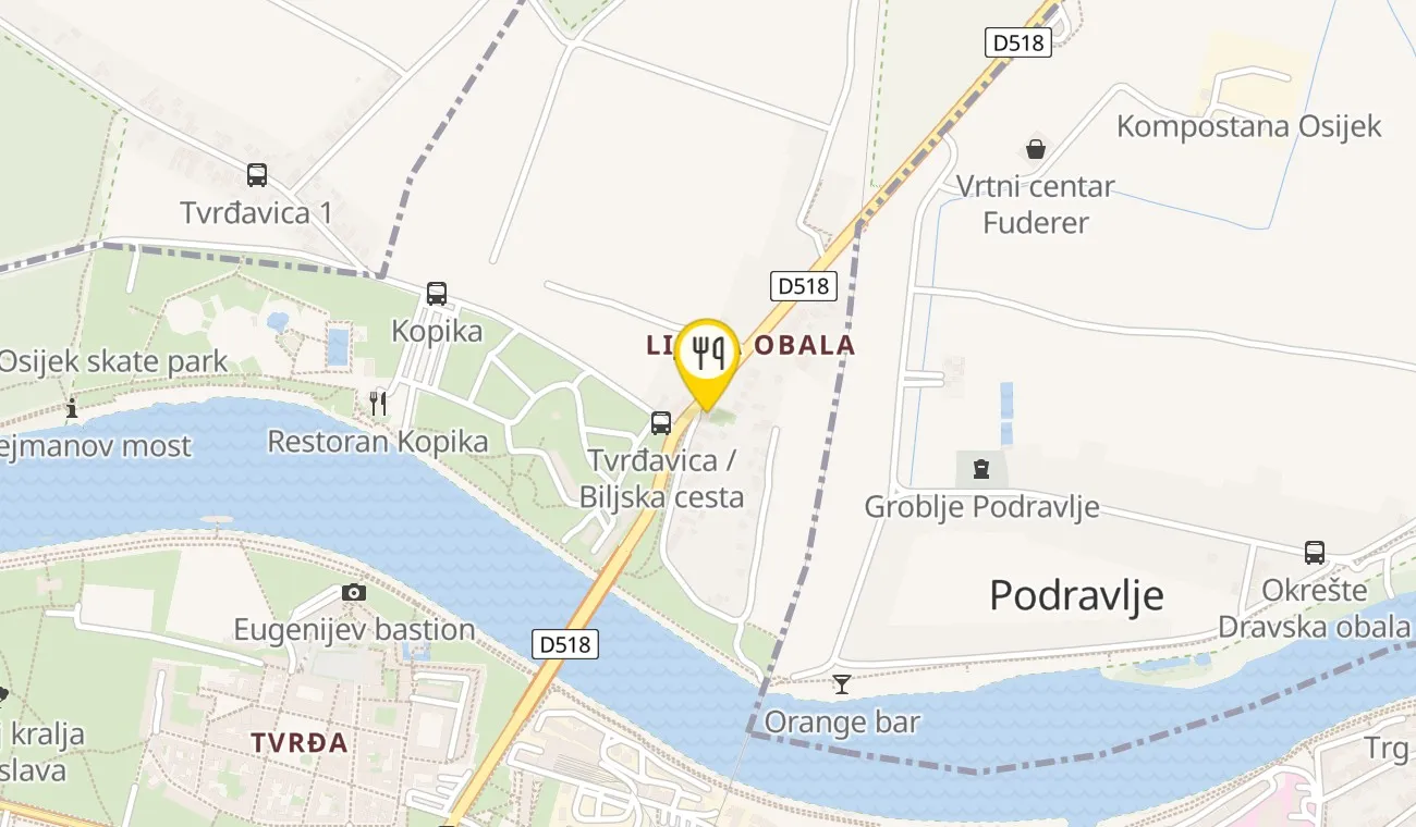 Map — Čarda kod Baranjca