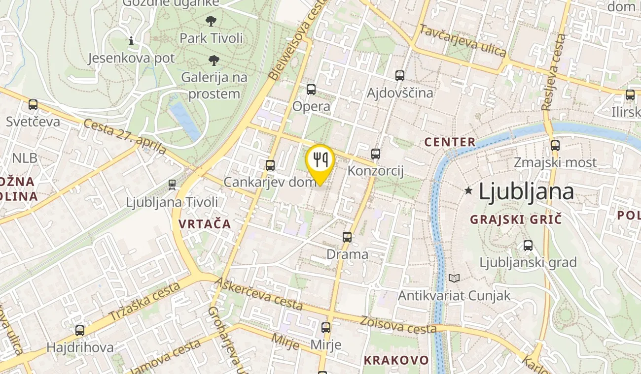 Zemljevid — Picerija Parma