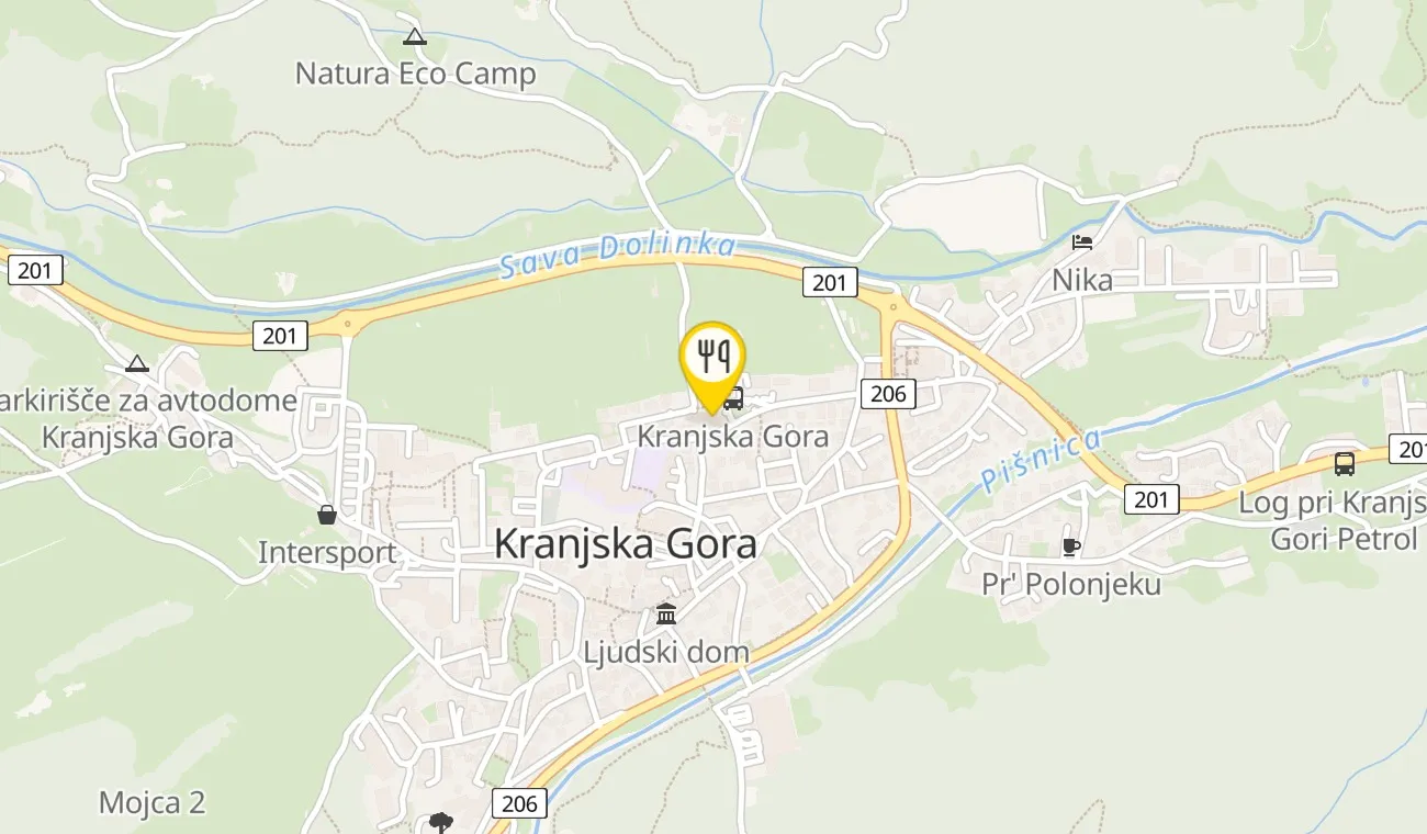Zemljevid — Restavracija Hotela Lipa