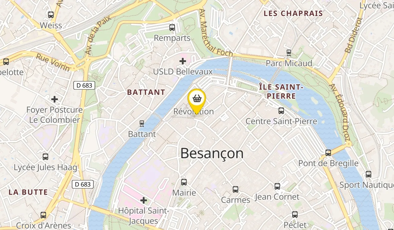 Map — La Cave aux Fromages