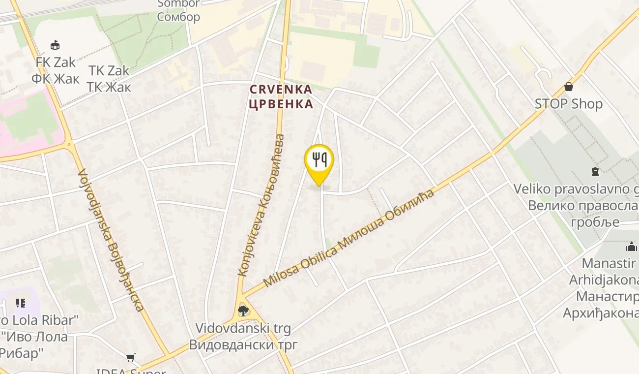 Mapa — RIBLJA ČARDA ANDRIĆ
