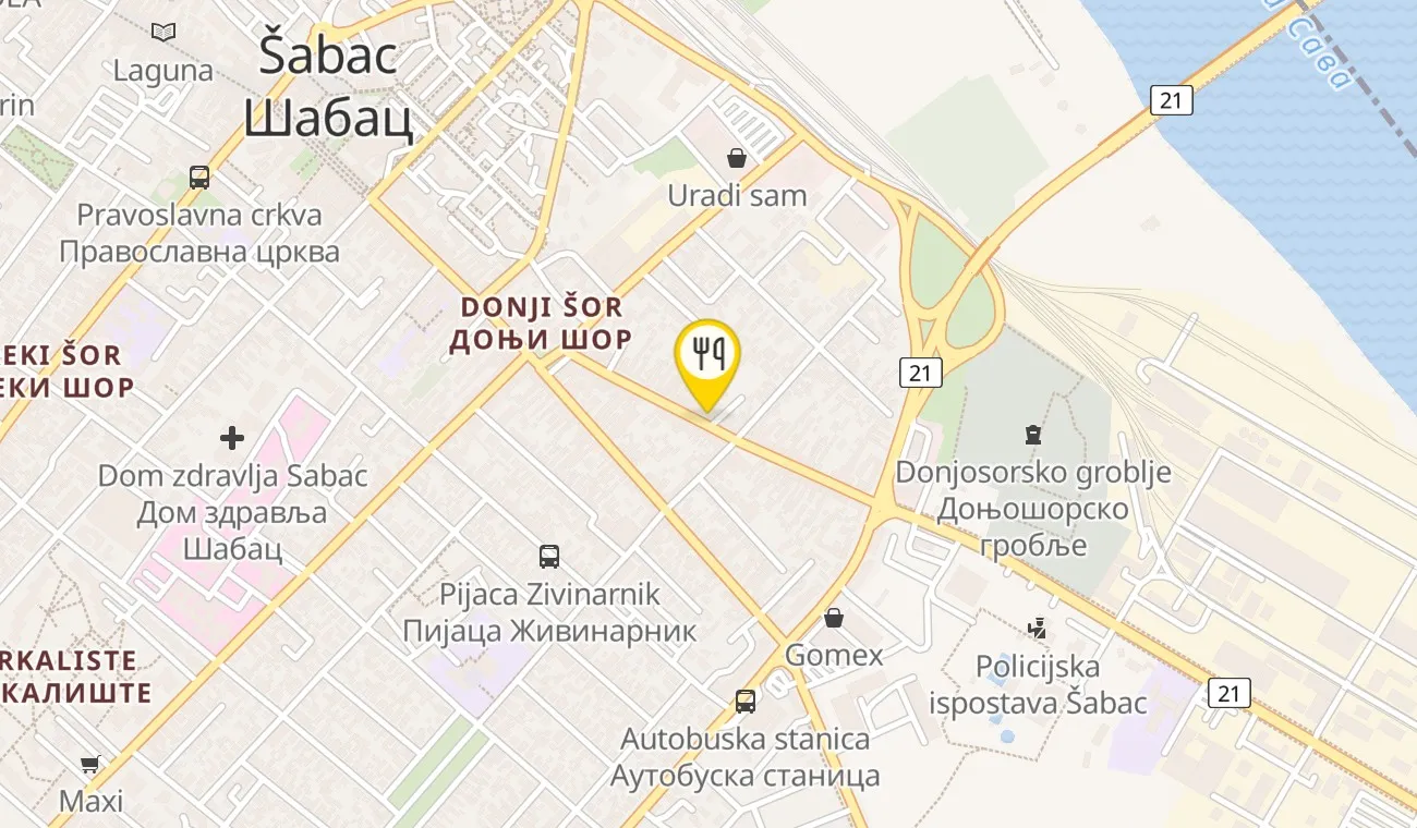 Mapa — GRADSKA KAFANA