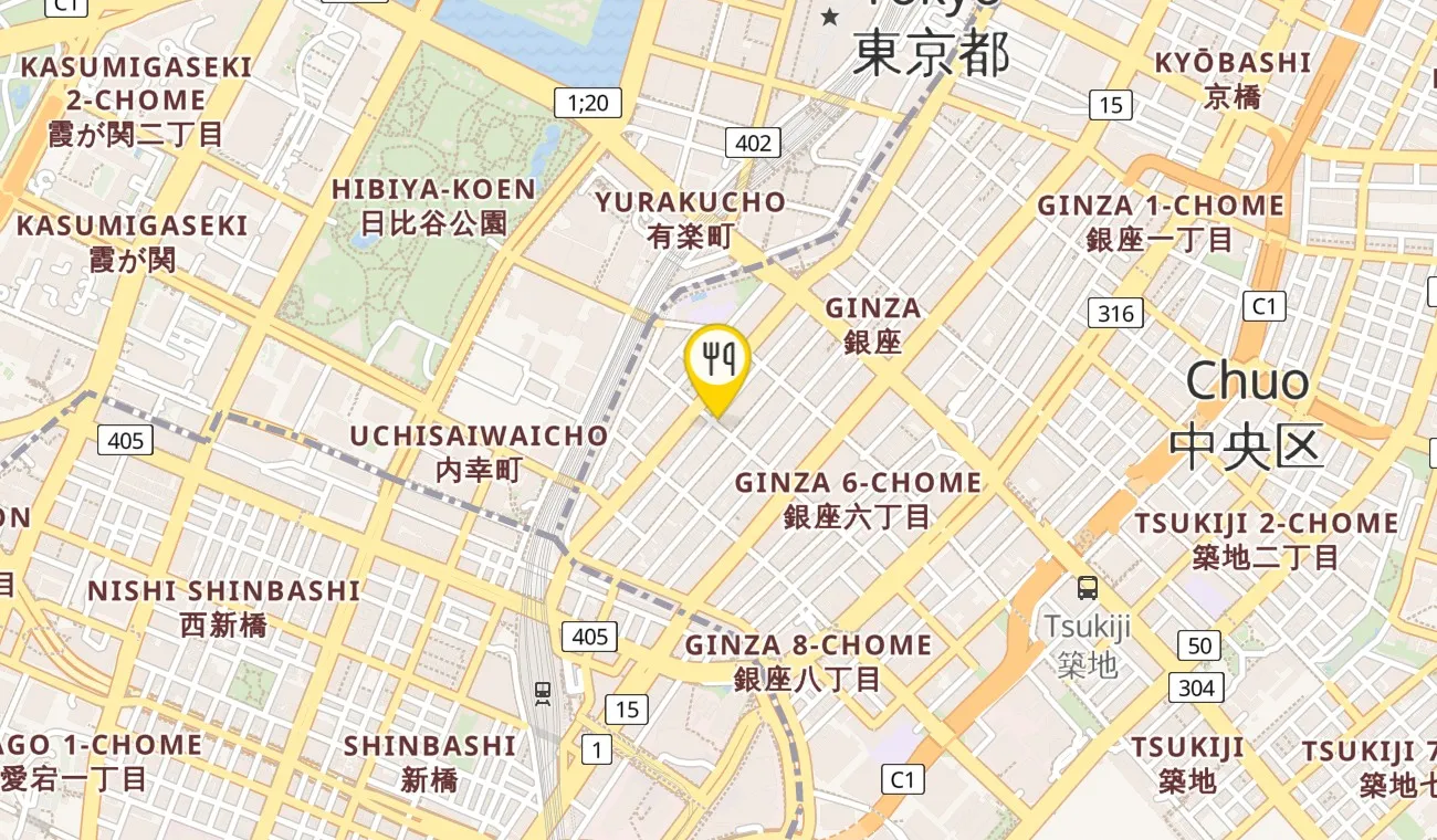 Map — Gucci Osteria da Massimo Bottura Tokyo