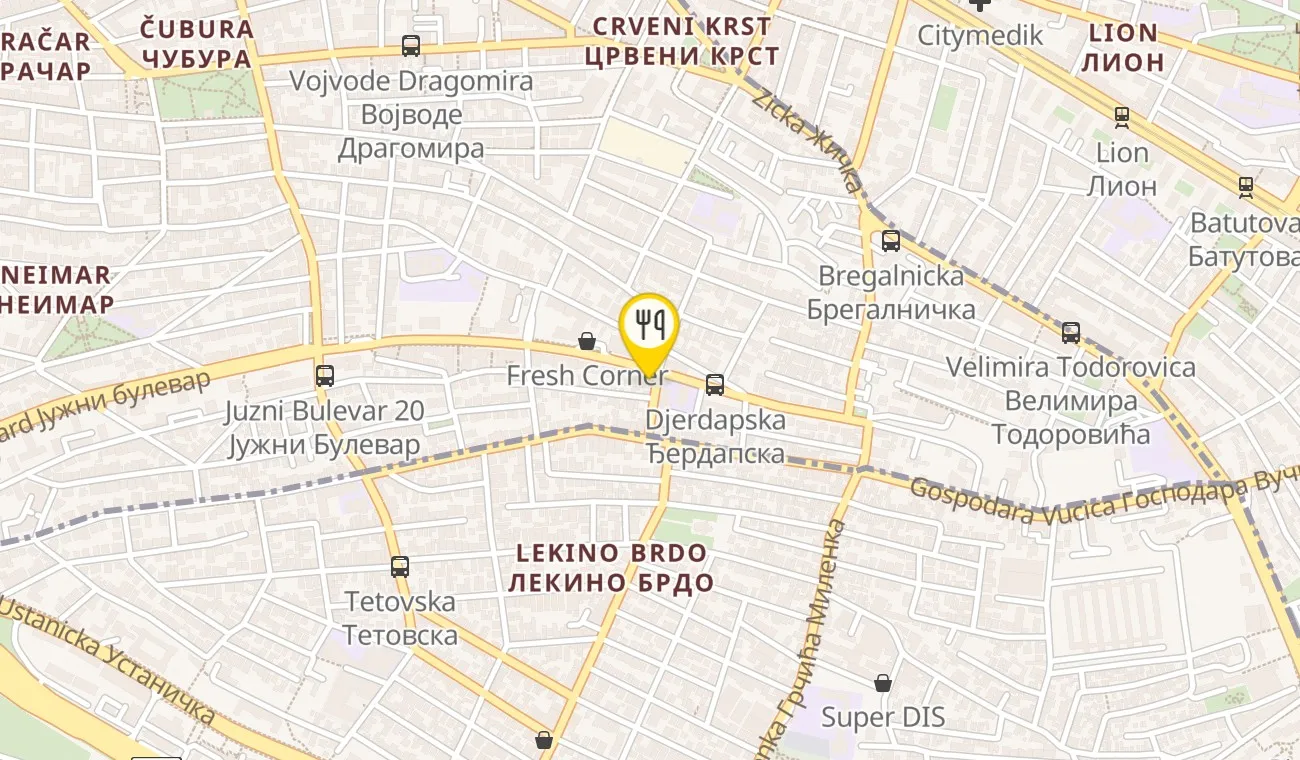 Mapa — RESTORAN BULEVAR