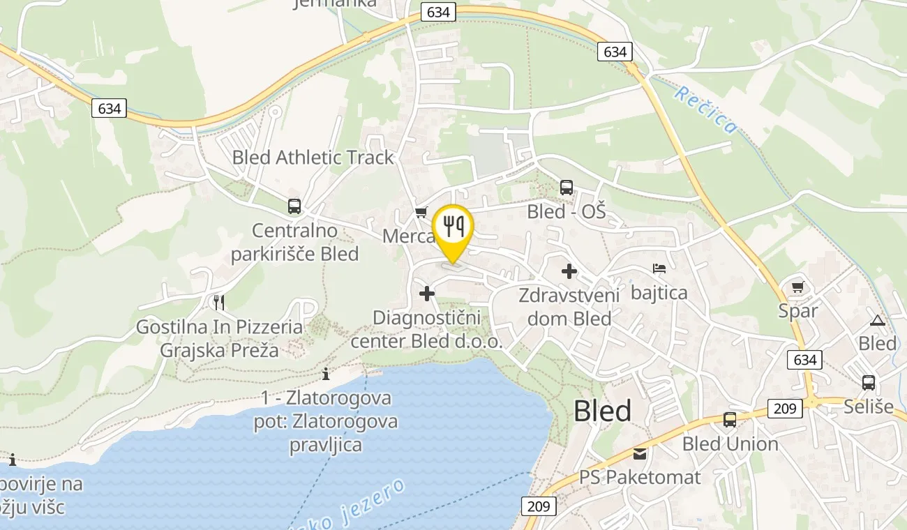 Zemljevid — Slaščičarna Zima