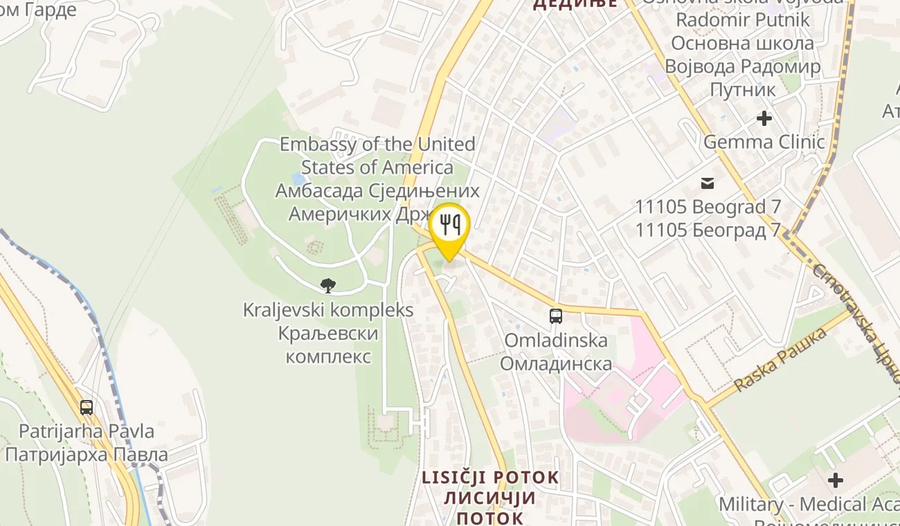 Mapa — RESTORAN DEDINJE