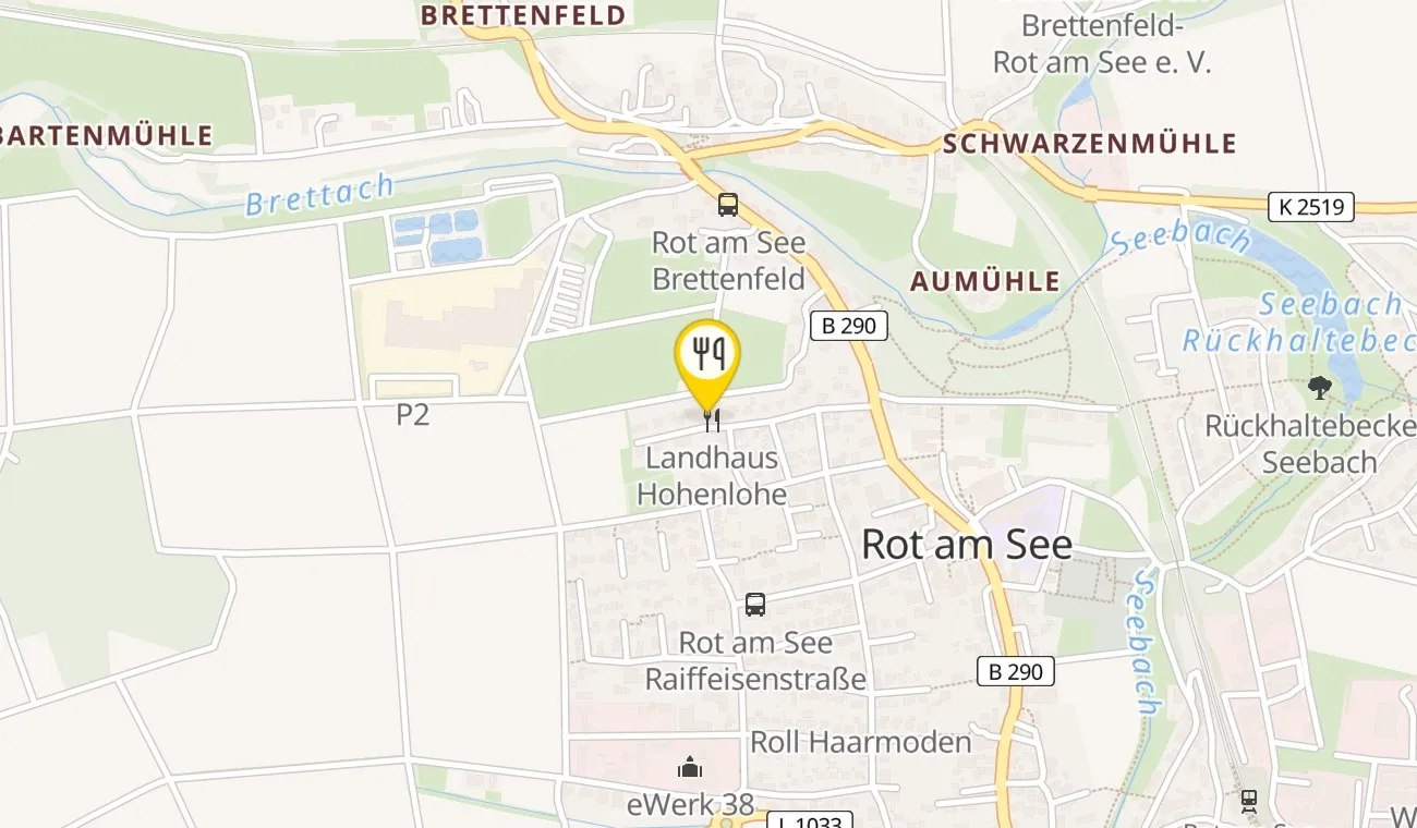 Map — Landhaus Hohenlohe