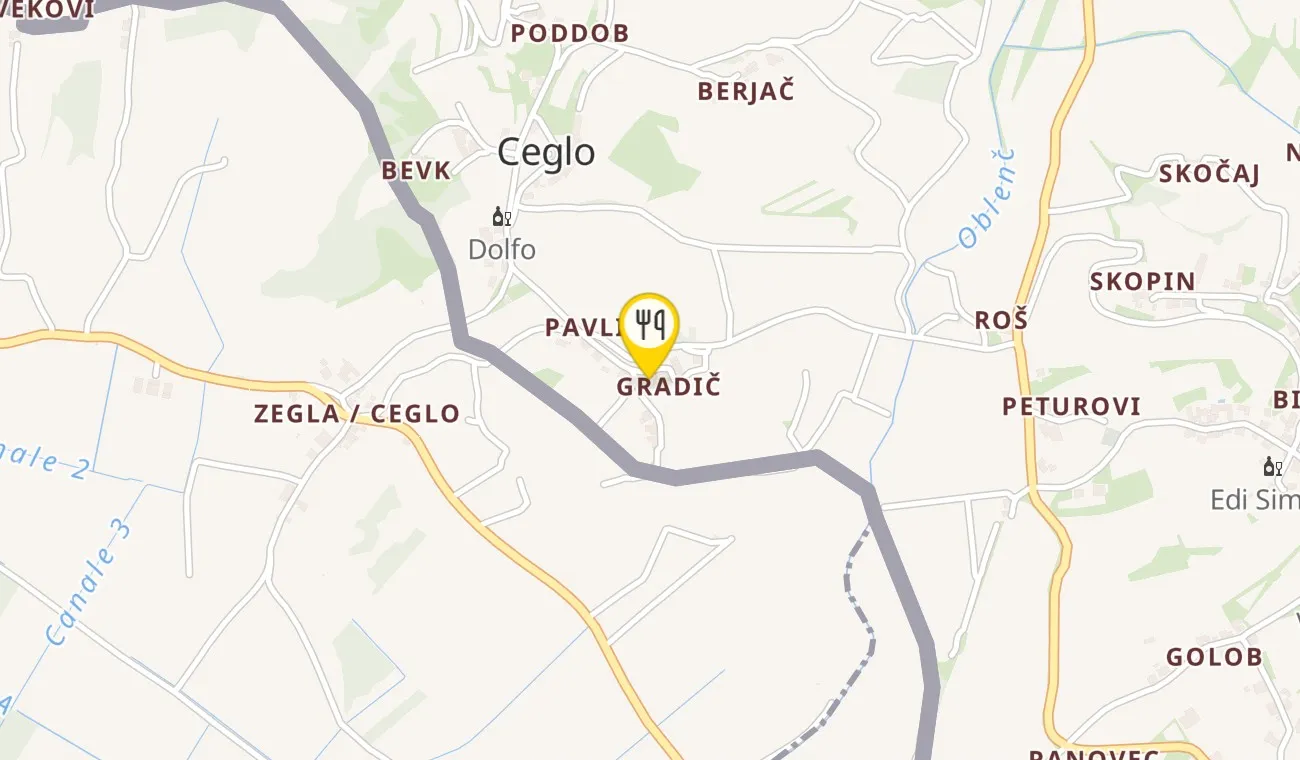 Zemljevid — Restavracija Viatoria – Gredič