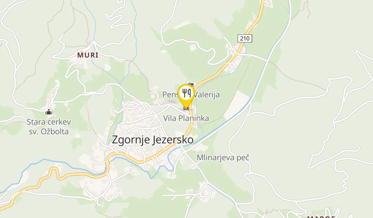 Map — Restavracija Vile Planinka
