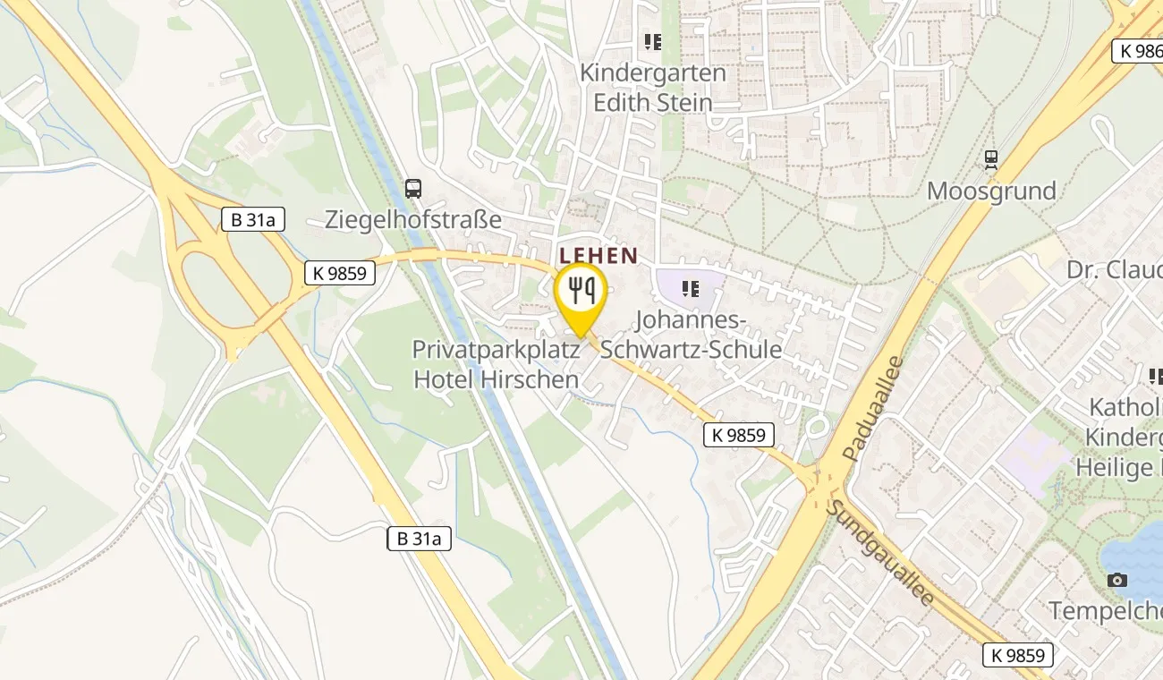 Map — Gasthaus Hirschen in Lehen