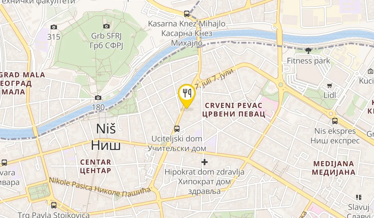 Mapa — NIŠLIJSKA MEHANA
