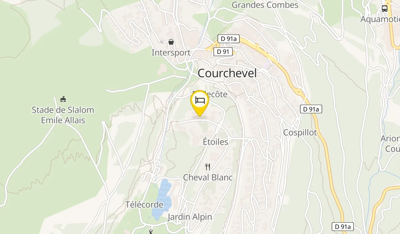 Map — Hôtel l’Apogée Courchevel