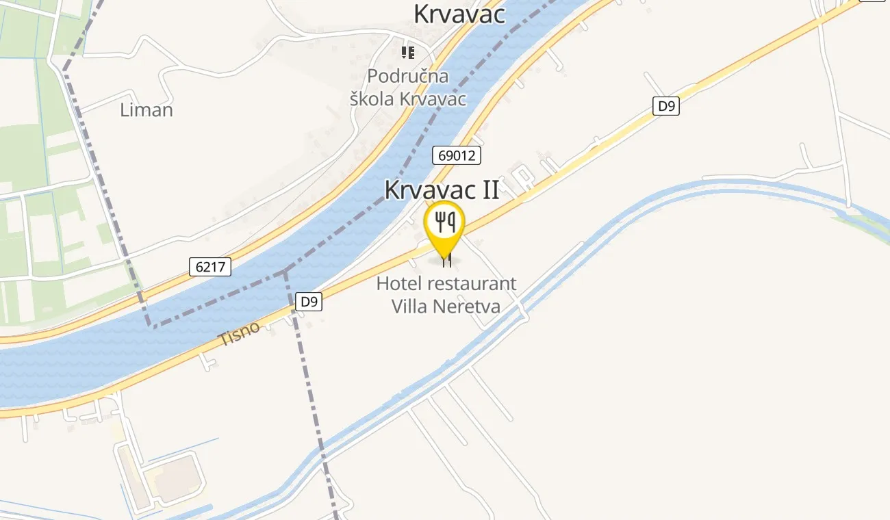 Map — Villa Neretva