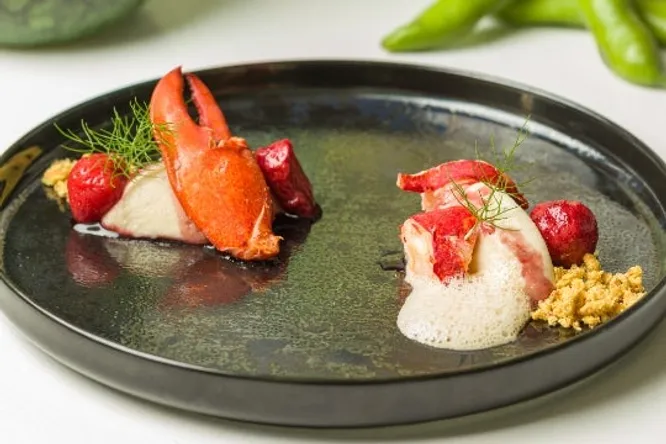 Brittany blue lobster with cauliflower mousseline