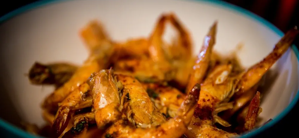 Shrimp with all the sauces