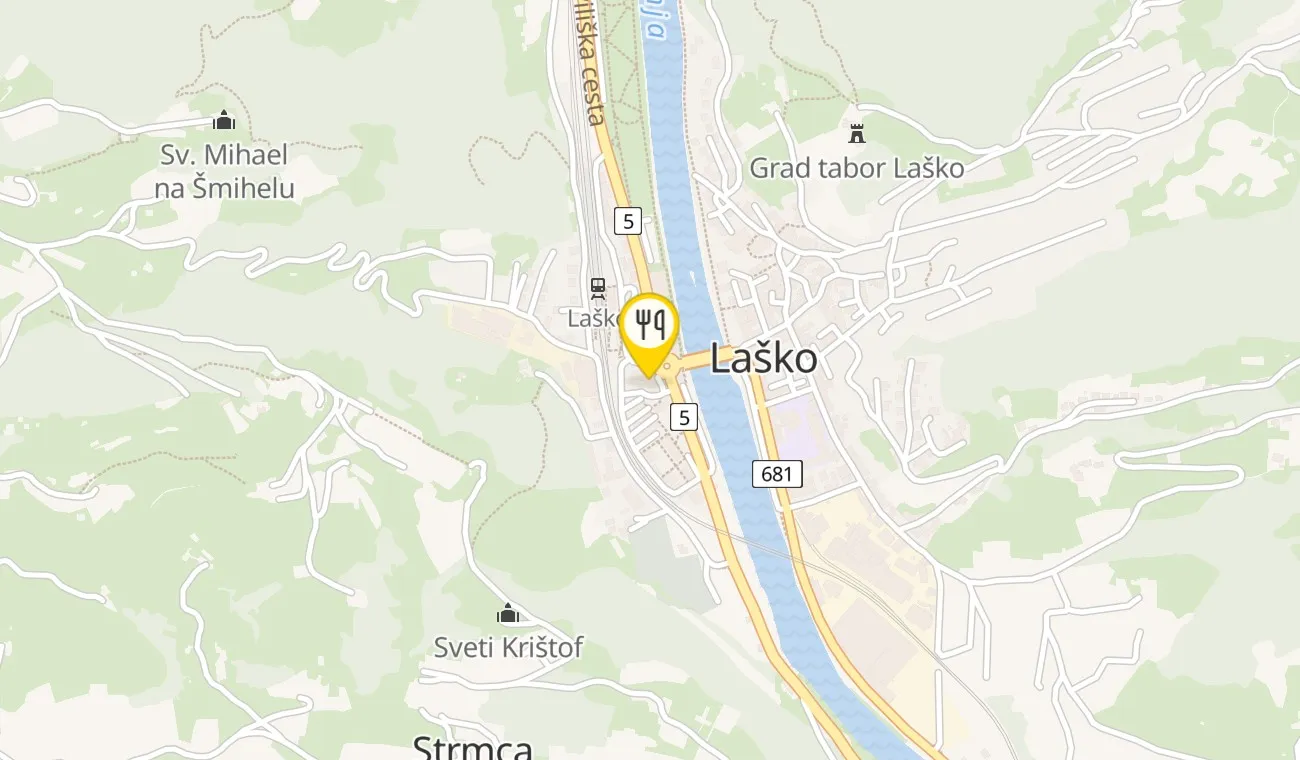 Zemljevid — Restavracija in pizzerija Špica
