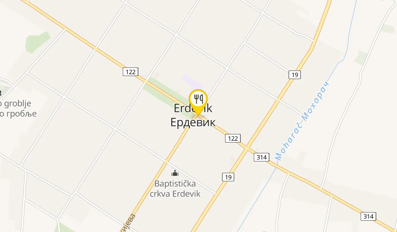 Mapa — RESTORAN VINSKA KUĆA ERDEVIK