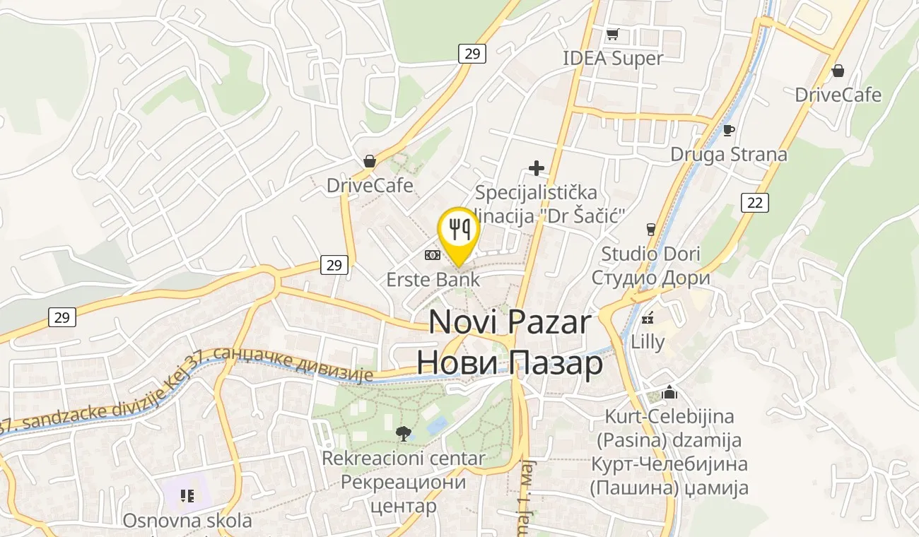 Mapa — ŠADRVAN ROŠTILJ KOD JONUZA
