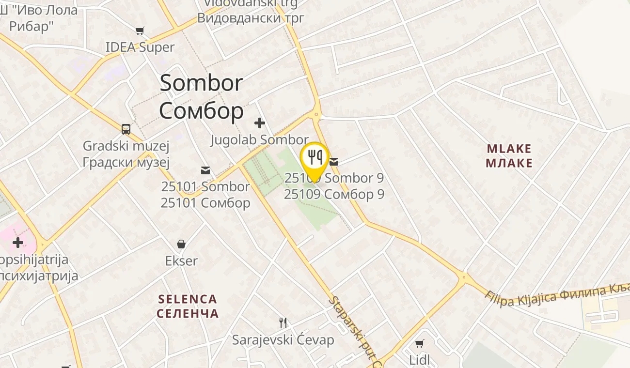 Mapa — ETNO RESTORAN FIJAKER