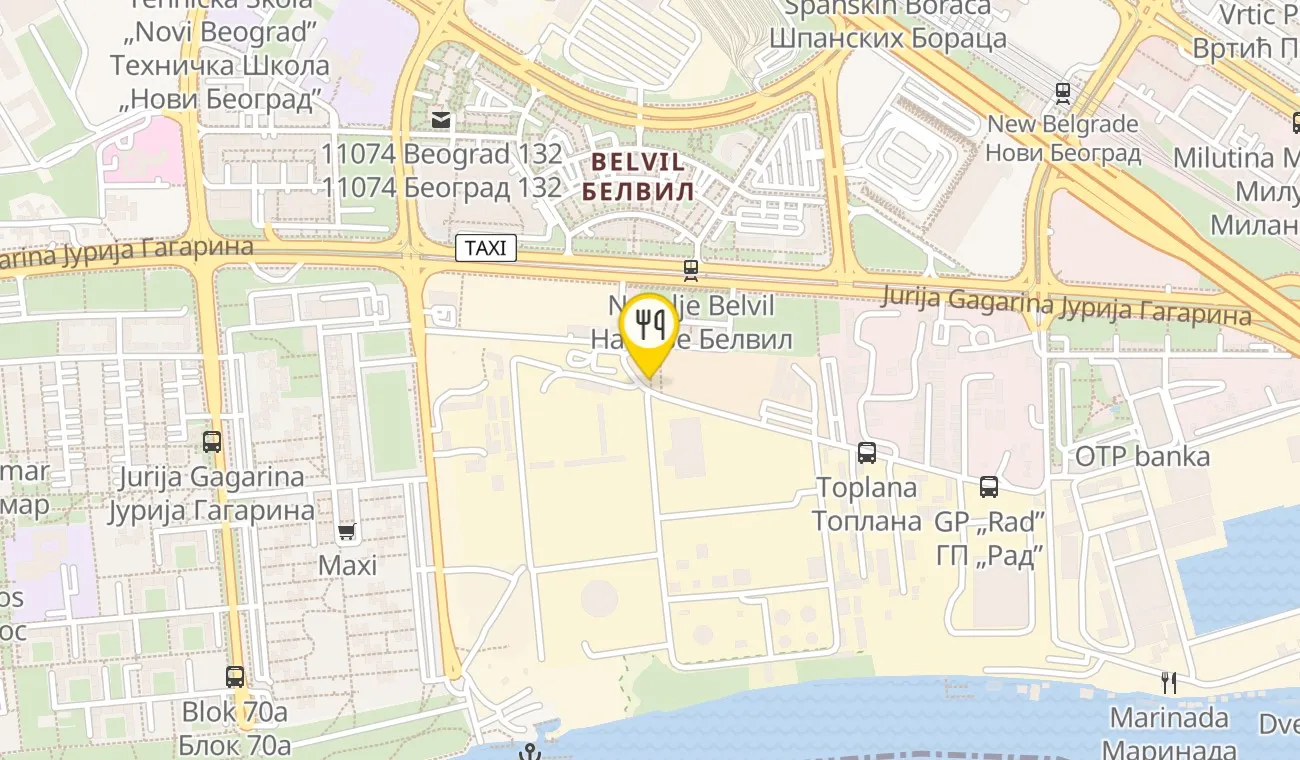 Mapa — KONOBA & WINE BAR TATA MATA NA NOVOM BEOGRADU