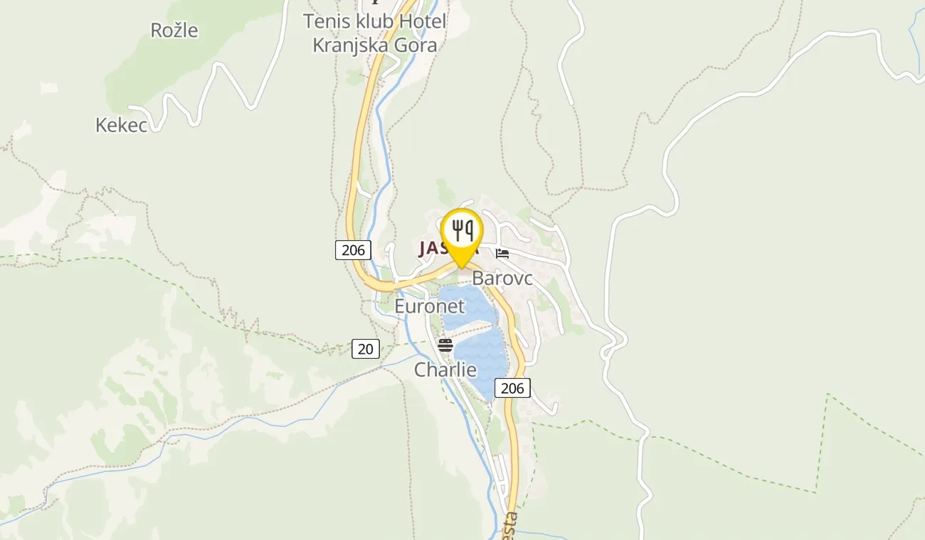 Zemljevid — Gostilna Jasna – jedi treh dežel