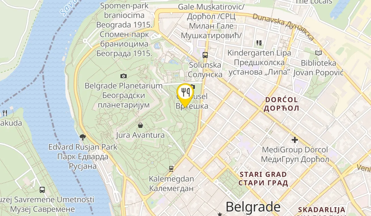 Mapa — KALEMEGDANSKA TERASA
