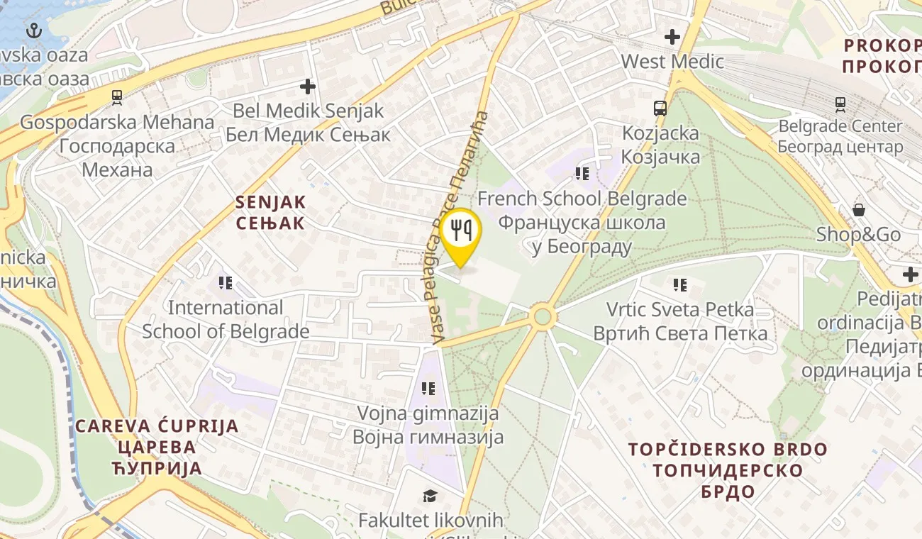 Mapa — RESTORAN GRAFIČAR