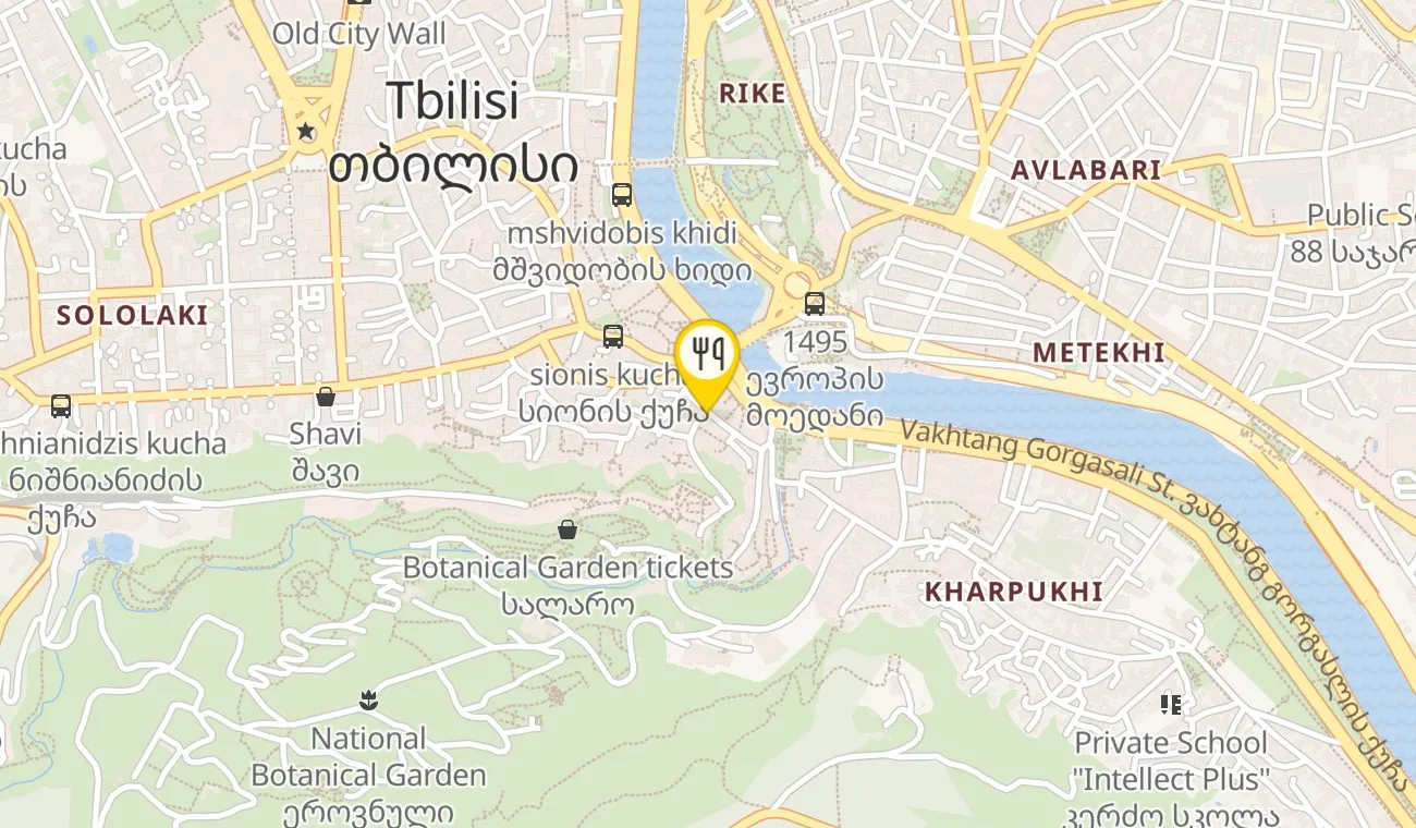 Map — Shemomechama Old Tbilisi