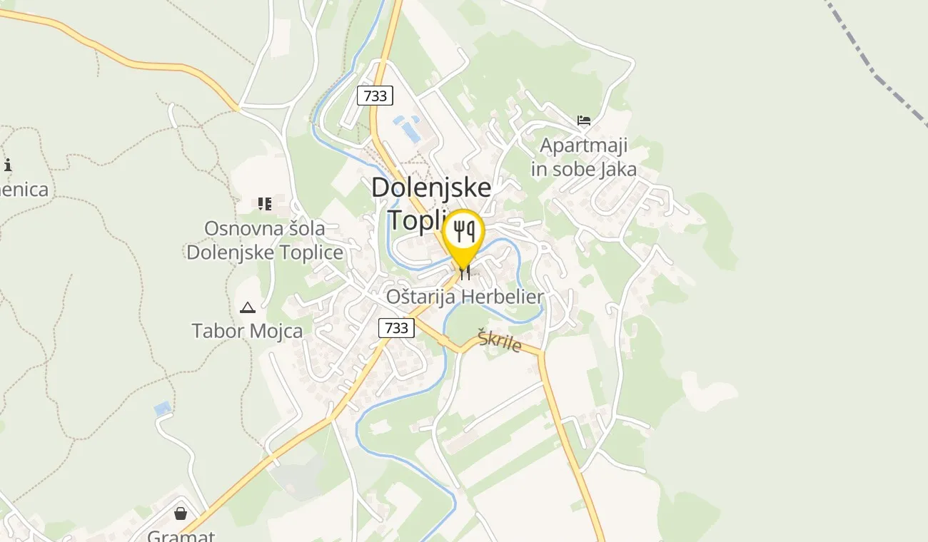 Zemljevid — Oštarija Herbelier