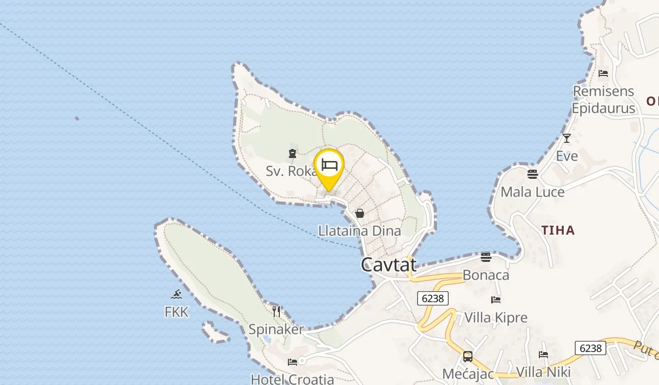 Karta — Hotel Supetar Cavtat