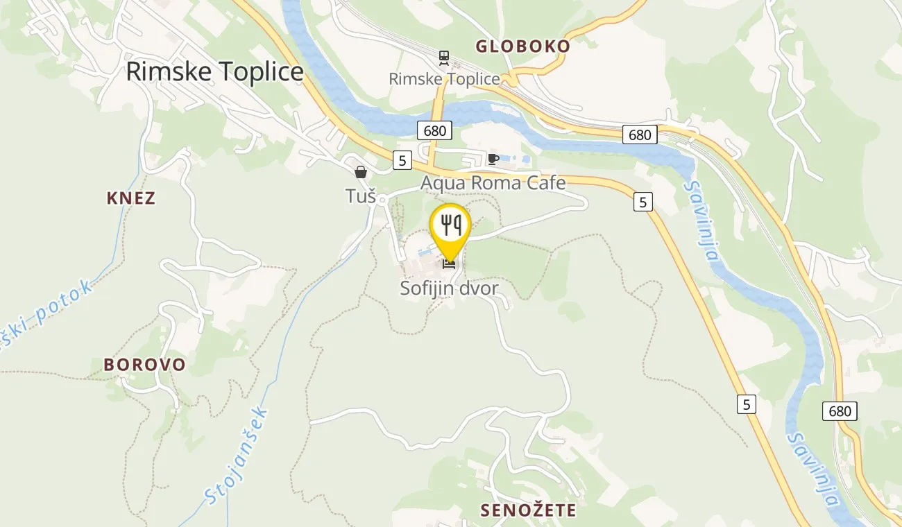 Zemljevid — Restavracija Sofija
