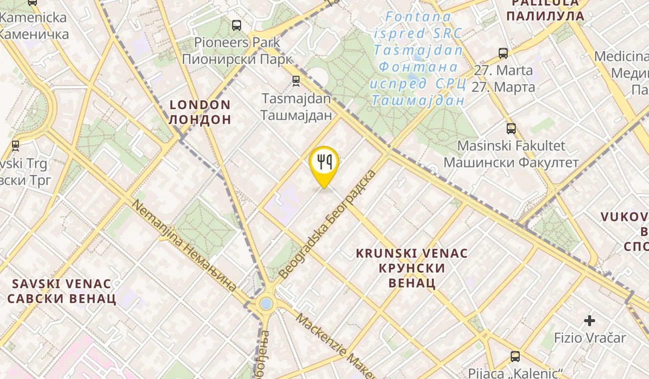 Map — DOKOLICA BISTRO VRAČAR