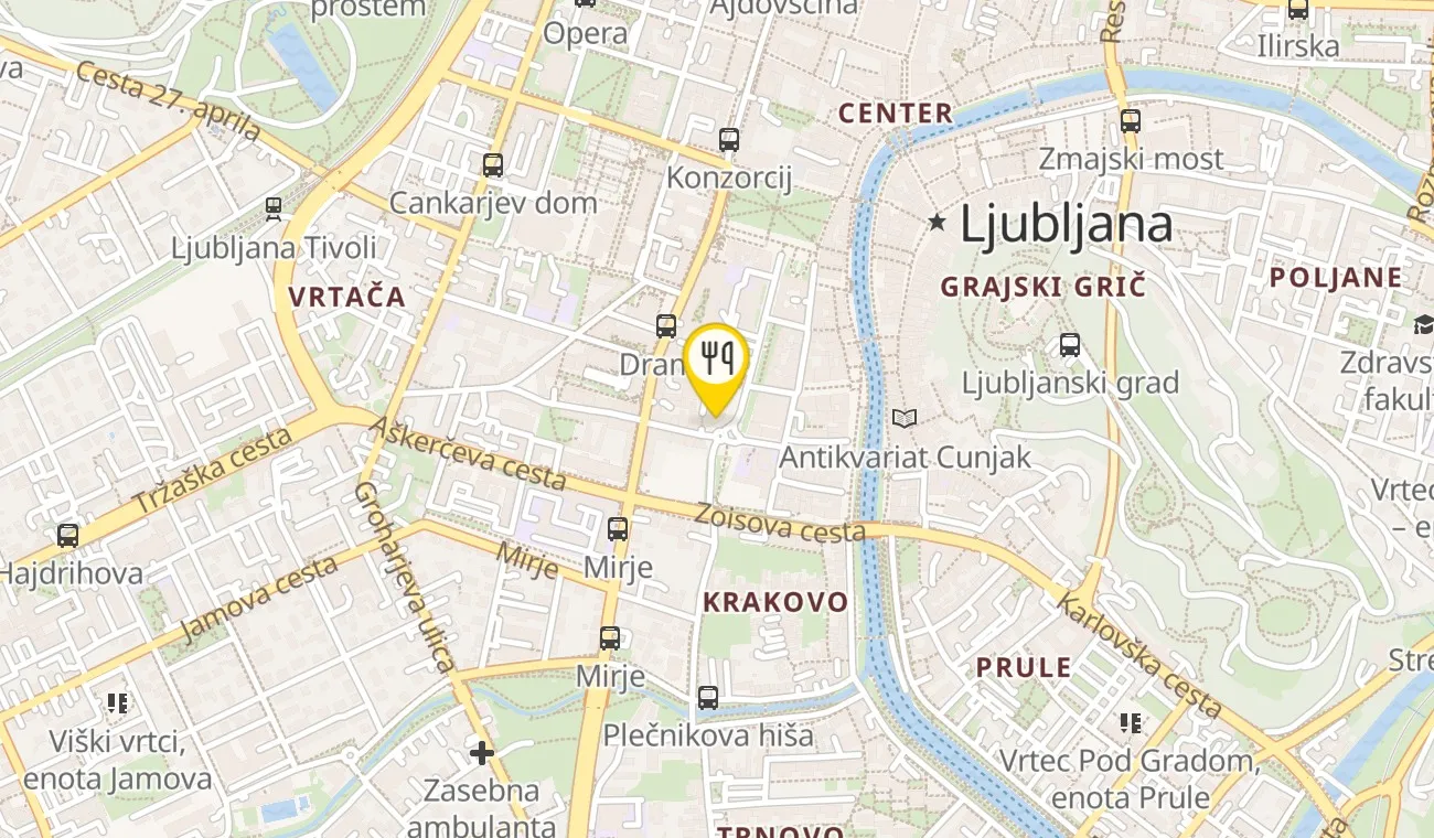 Zemljevid — Bazilika Križanke