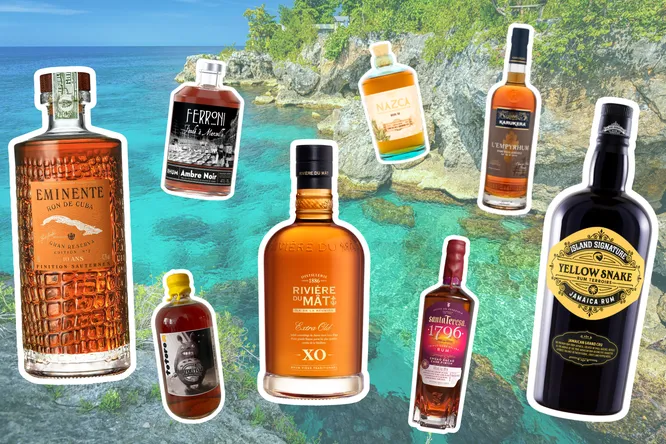 8 bouteilles de rhums à déguster pur
