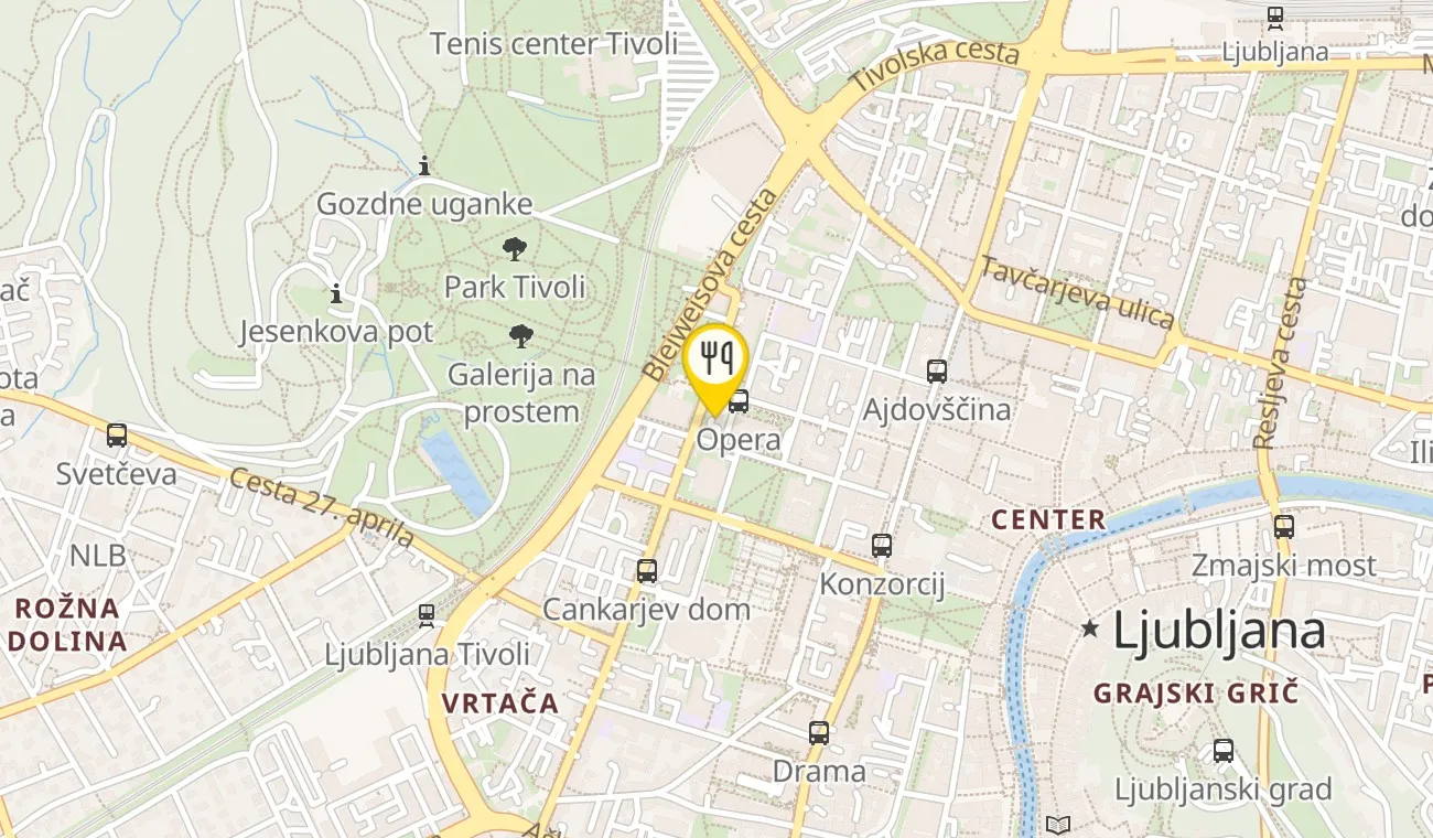 Map — Pen Klub restavracija
